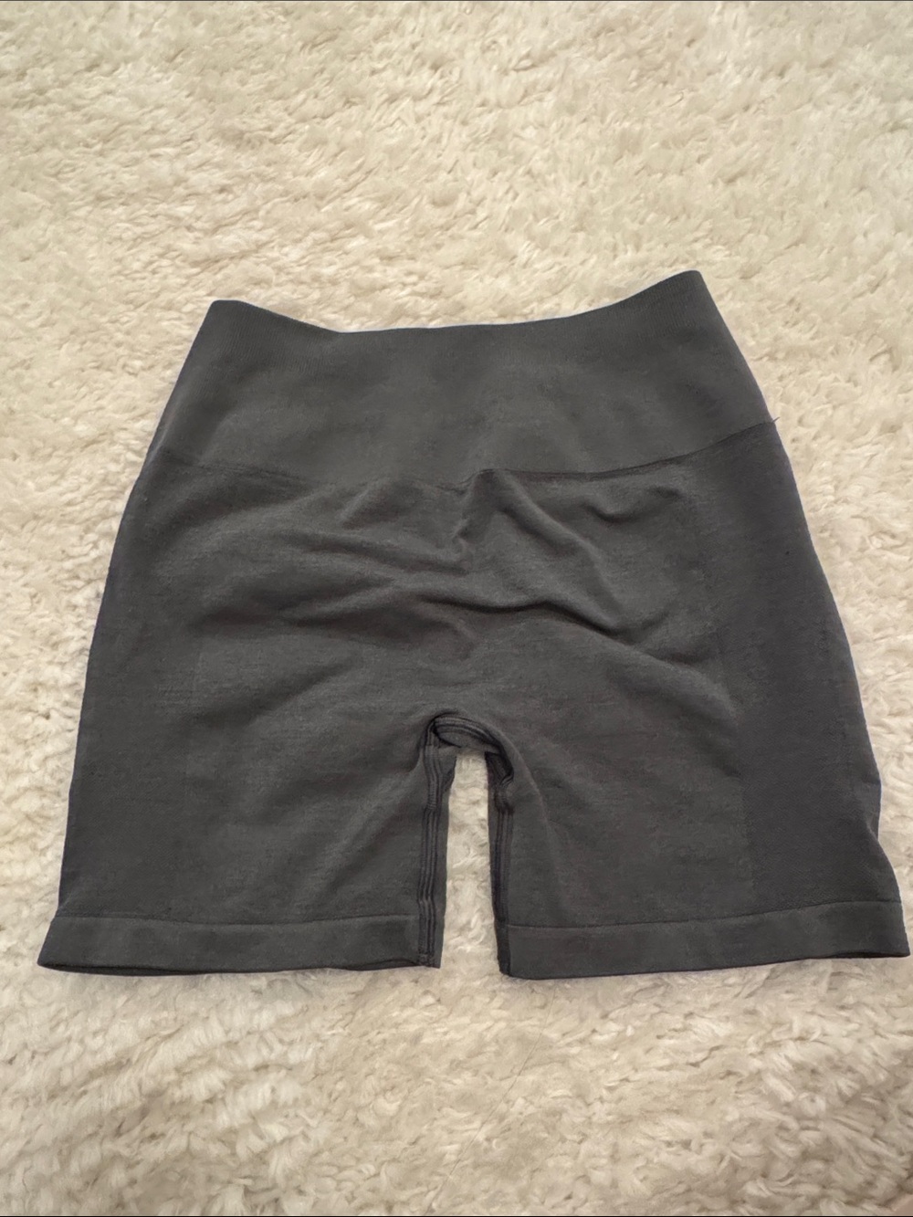 Alphalete Charcoal Black High-Rise Bike Shorts